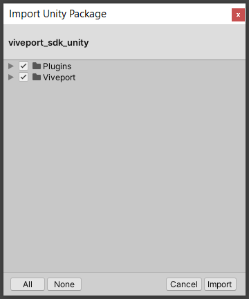 Import Unity Package